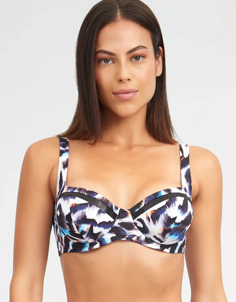 Alika Balcony Bikini Top - Animal