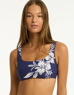 Aloha Square Neck Bikini Top - French Navy