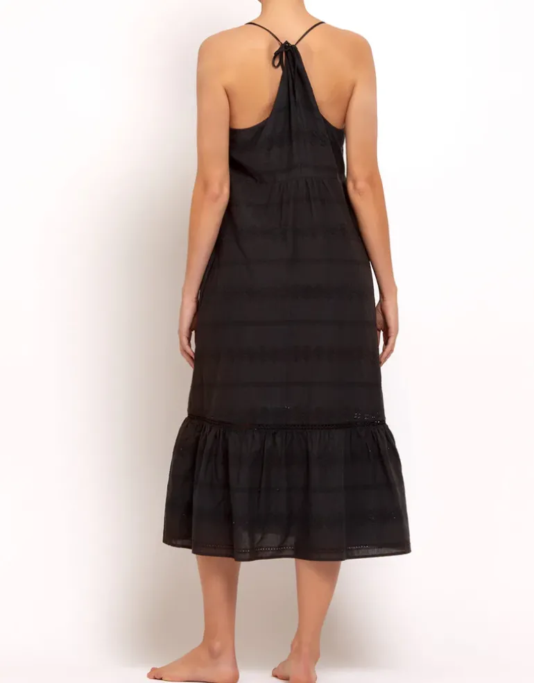 Amalfi Scoop Neck Dress - Black