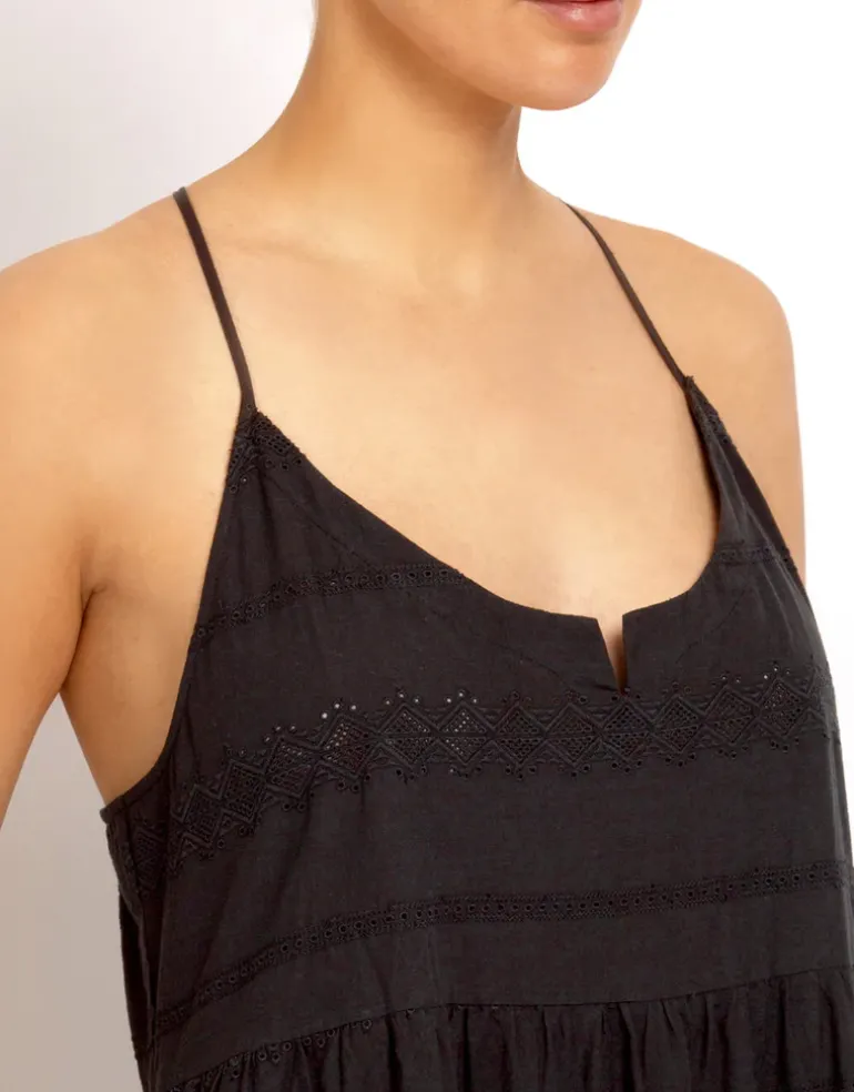 Amalfi Scoop Neck Dress - Black