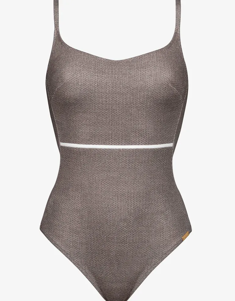 Argentum Underwired Swimsuit - Metallic Zinc