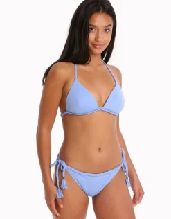 Bahari Blue Zera Braided Tie Bikini Bottom - Blue