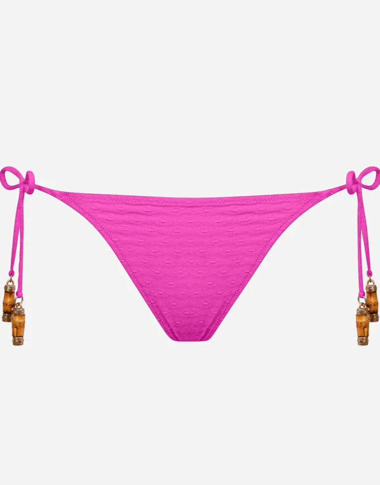 Bamboo Solids Tie Side Bikini Pant - Intense Pink