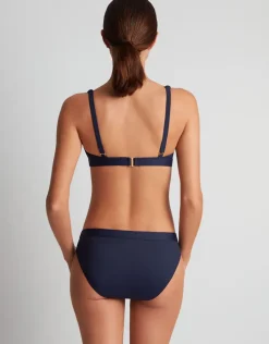 Beach Club Solids Band Hipster Bikini Pant - Dark Navy