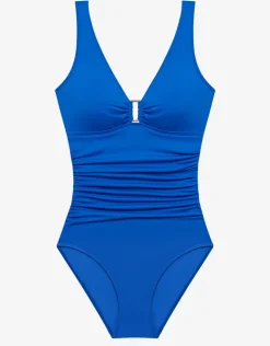 Beach Club Solids Ring OTS Underwired Swimsuit - Electric Blue