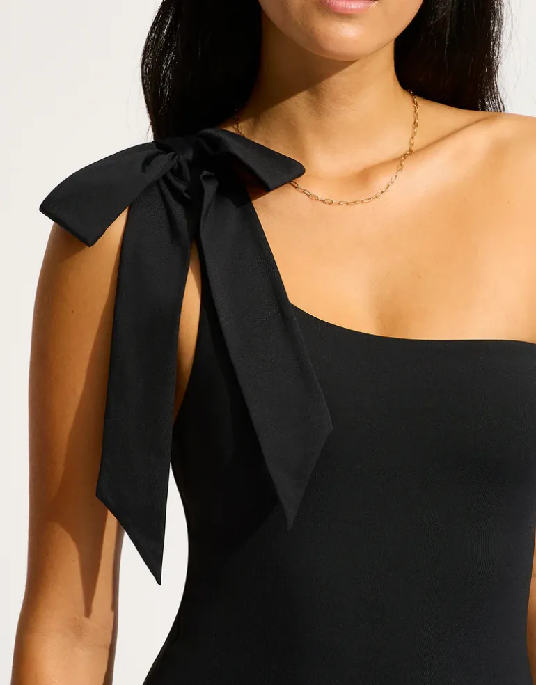 Beau One Shoulder Swimsuit - Black