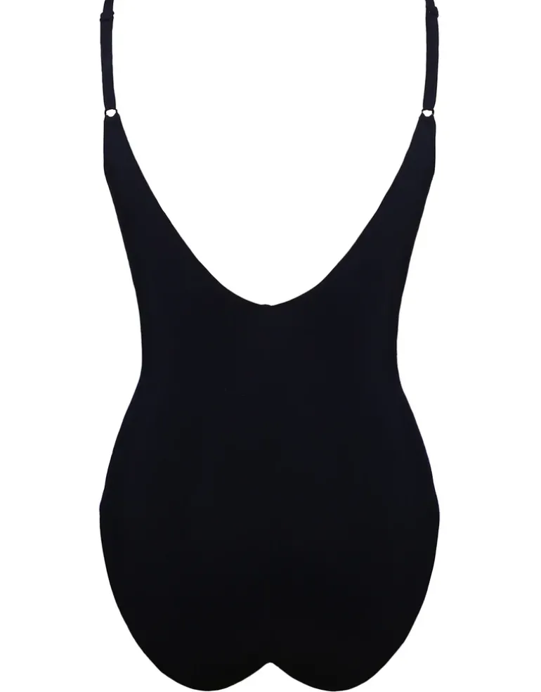 Blackout Hand Embroidered Swimsuit - Black