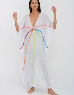 Braided Front Kaftan - White