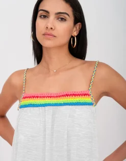Braided Low Back Dress - White