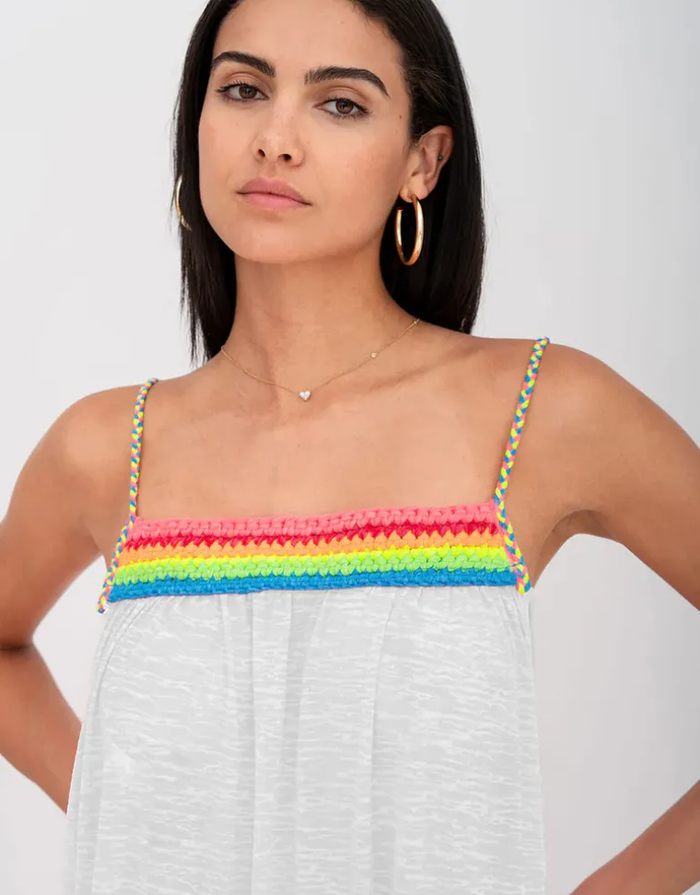 Braided Low Back Dress - White