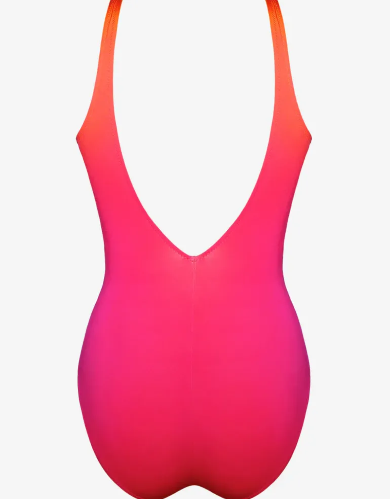 Brasil Wrap Front Swimsuit - Pink Ombre
