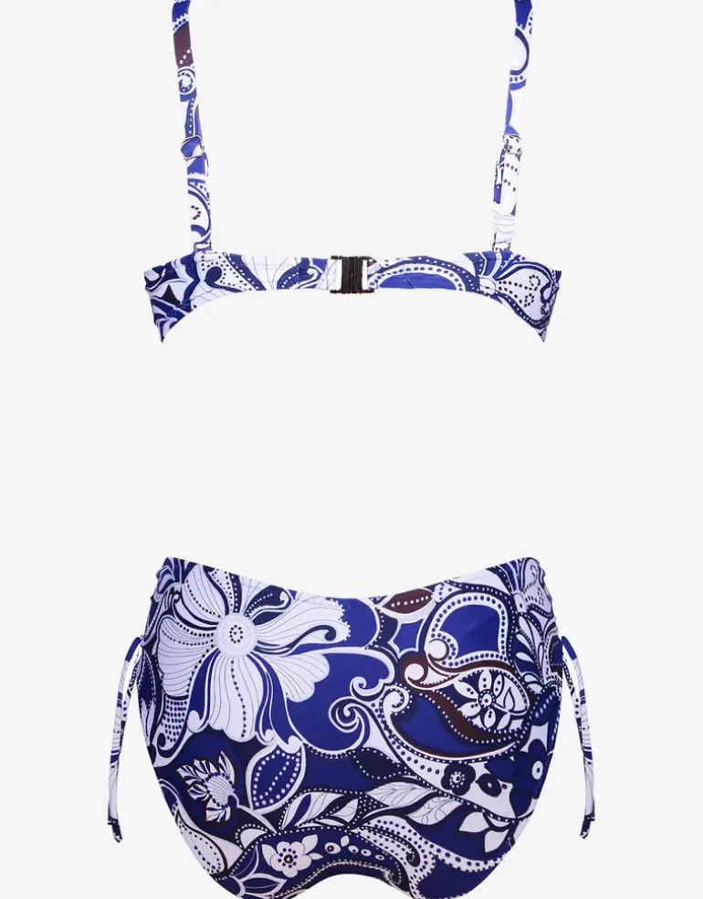 Cachemire Underwired Bikini Set - Blue and White