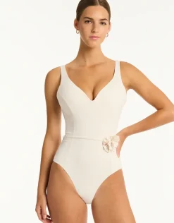 Casa Del Mar Plunge Swimsuit - Coconut