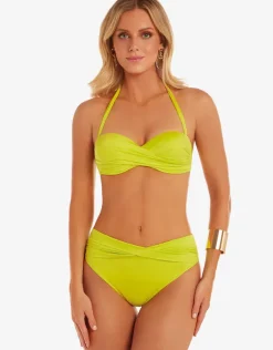 Ceylan Twist Bandeau Bikini Top - Lima