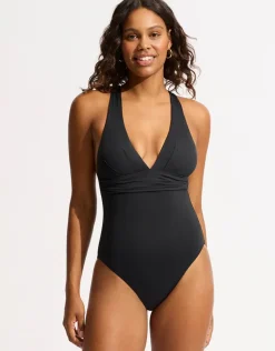 Collective Cross Back Swimsuit - Black