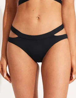 Collective Split Band Hipster Bikini Pant - Black