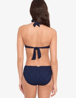 Crochet Rattan Ring Bikini Pant - Navy