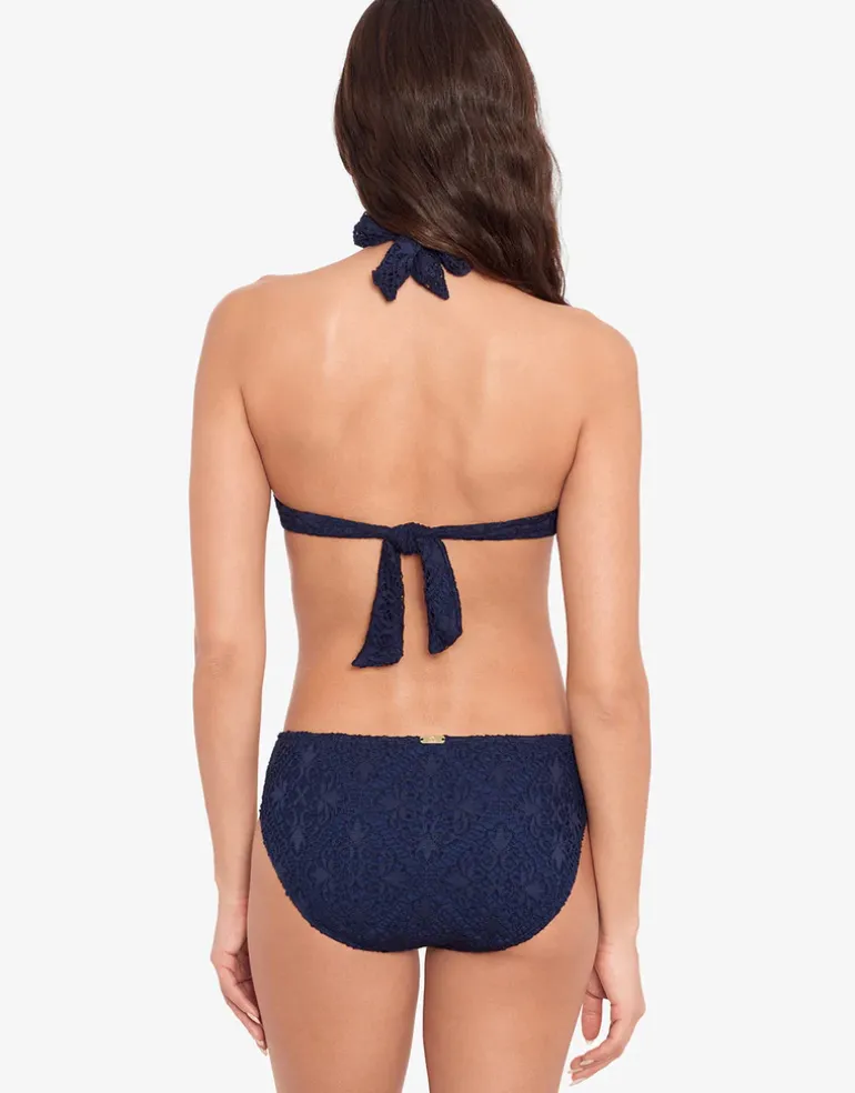 Crochet Rattan Ring Bikini Pant - Navy