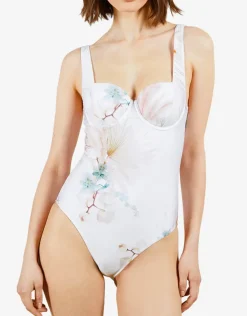 Daizey Cupped Panel Swimsuit - White