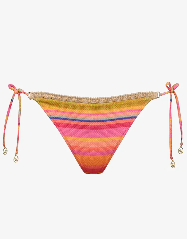Dopamine Stripe Tie Side Bikini Pant - Dopamine Brights