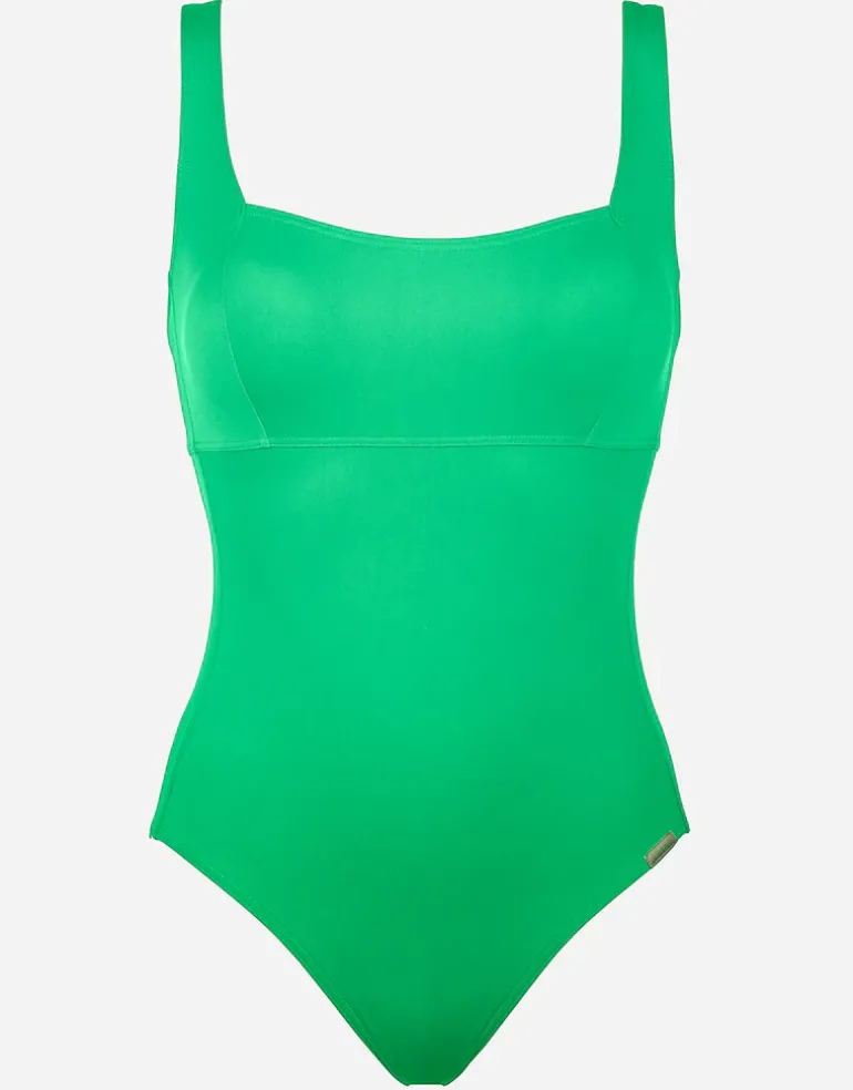 Eco Shape Square Neck Swimsuit - Lush Lime