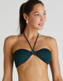Envy Hallie Bandeau Bikini Top - Green