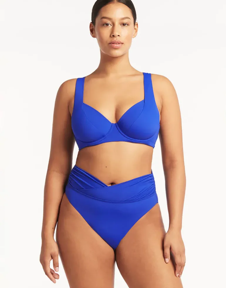 Essentials Underwired C/D Cup Bikini Top - Cobalt