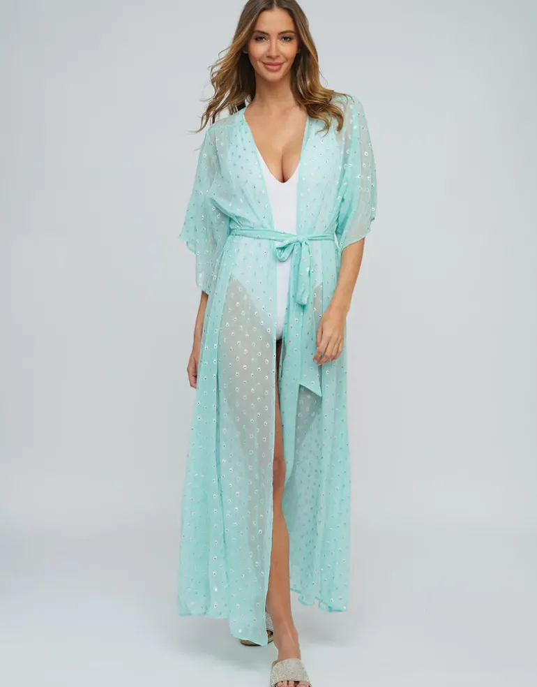 Estepona Maxi Kaftan - Turquoise