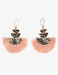 Fan Earrings - Pink