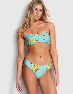 Full Bloom Hipster Bikini Pant - Sky