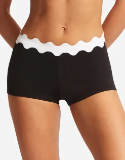 Gia Ric Rac Boyleg Bikini Pant - Black