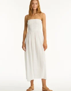 Heatwave Bandeau Dress - White