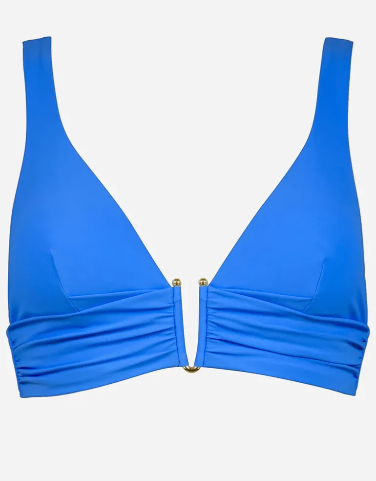 Honesty Banded Bikini Top - Horizon Blue