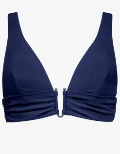 Honesty Banded Bikini Top - Navy