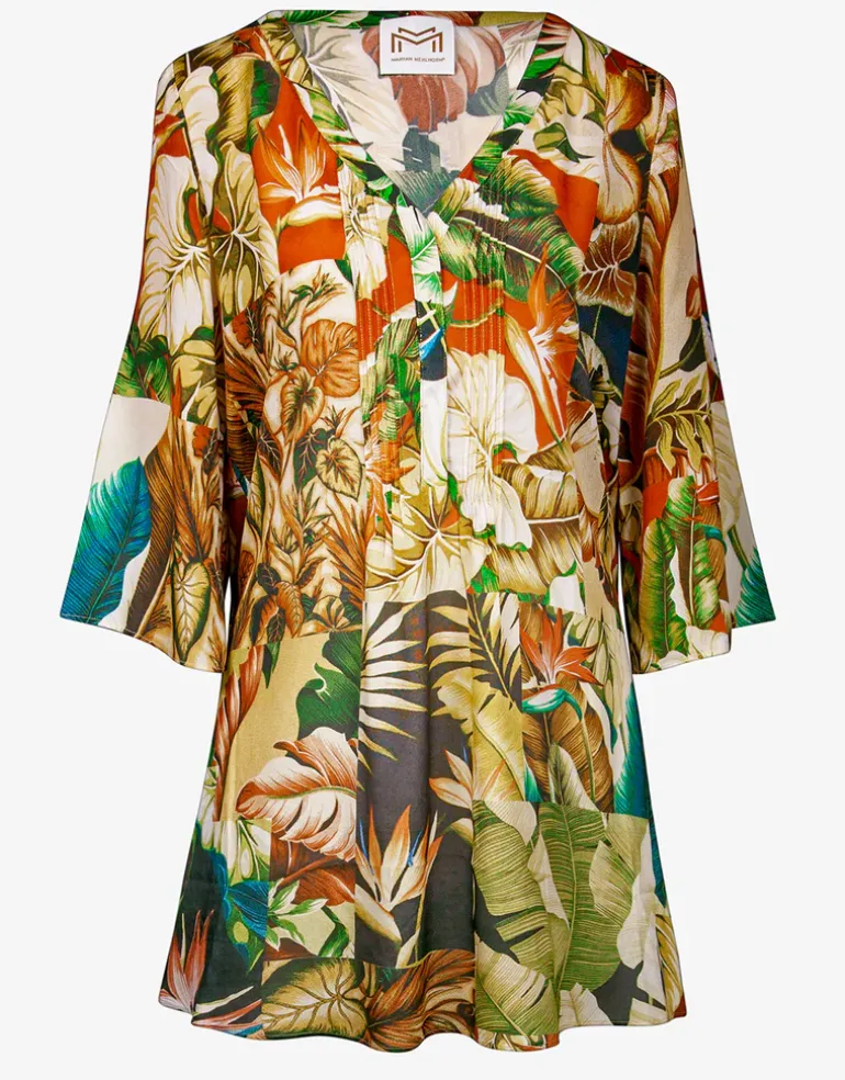 Hypnotic Tunic - Sepia Leaves