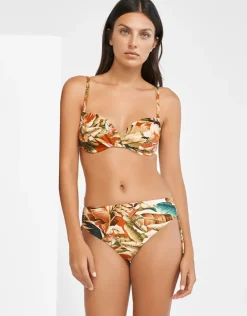 Hypnotic Underwired Bikini Top - Sepia Leaves