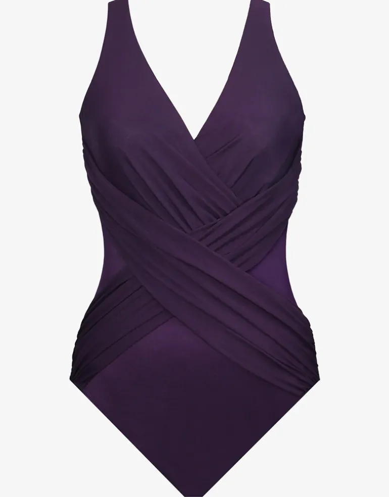 Illusionist Crossover Swimsuit - Sangria