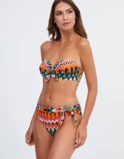 Ipanema Bandeau Bikini Top - Pink Multi