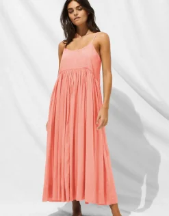 Island Nostalgia Maxi Dress - Ocean Coral