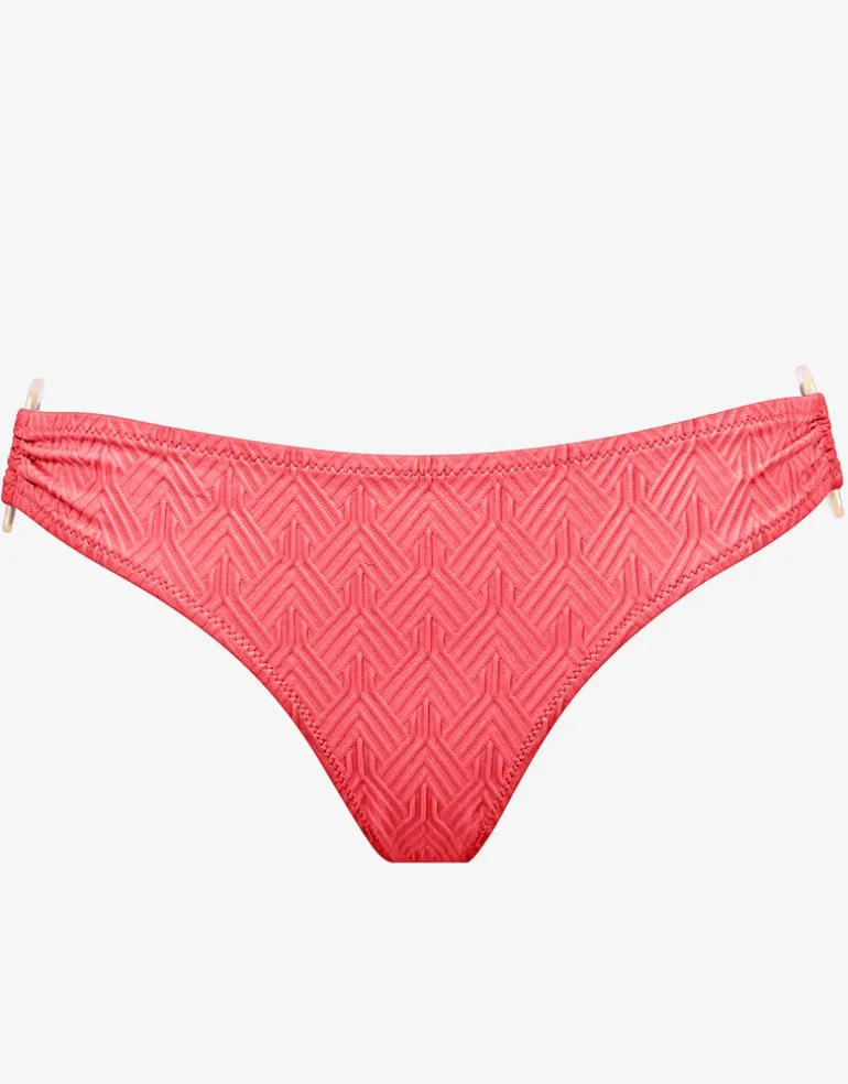 Island Nostalgia Ring Side Hipster Bikini Pant - Ocean Coral