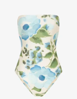 Isles Bandeau Swimsuit - Watercolour