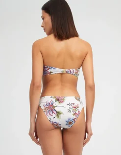 Jasmine Bandeau Bikini Top - White Floral
