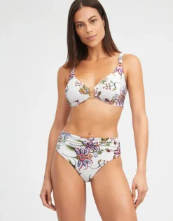 Jasmine Maxi Bikini Pant - White Floral