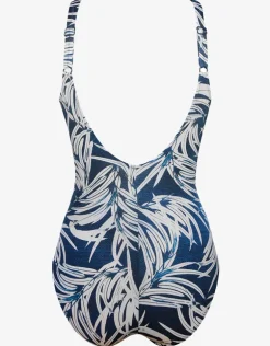 Jean Breeze Twist Front Swimsuit - Denim White