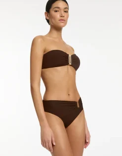 Jetset Bandeau Bikini Top - Chocolate