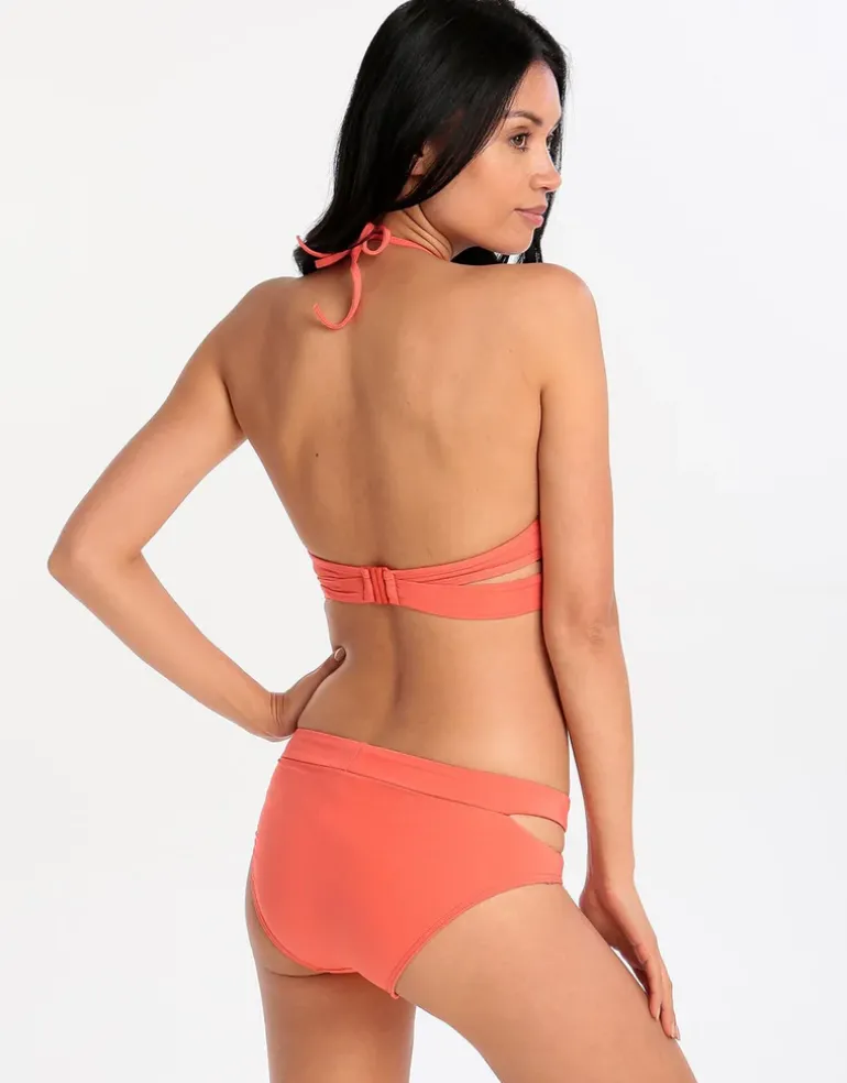 Jetset Banded Regular Side Split Pant - Coral