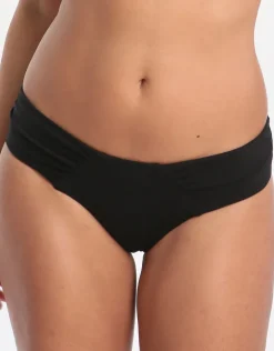 Jetset Gathered Side Bikini Bottom - Black