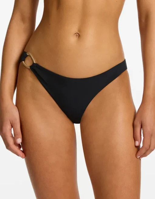 Jetset Lien Trim Hipster Bikini Pant - Black