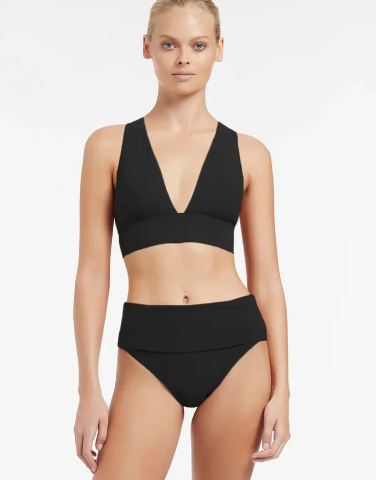 Jetset Soft Tri Bikini Top - Black