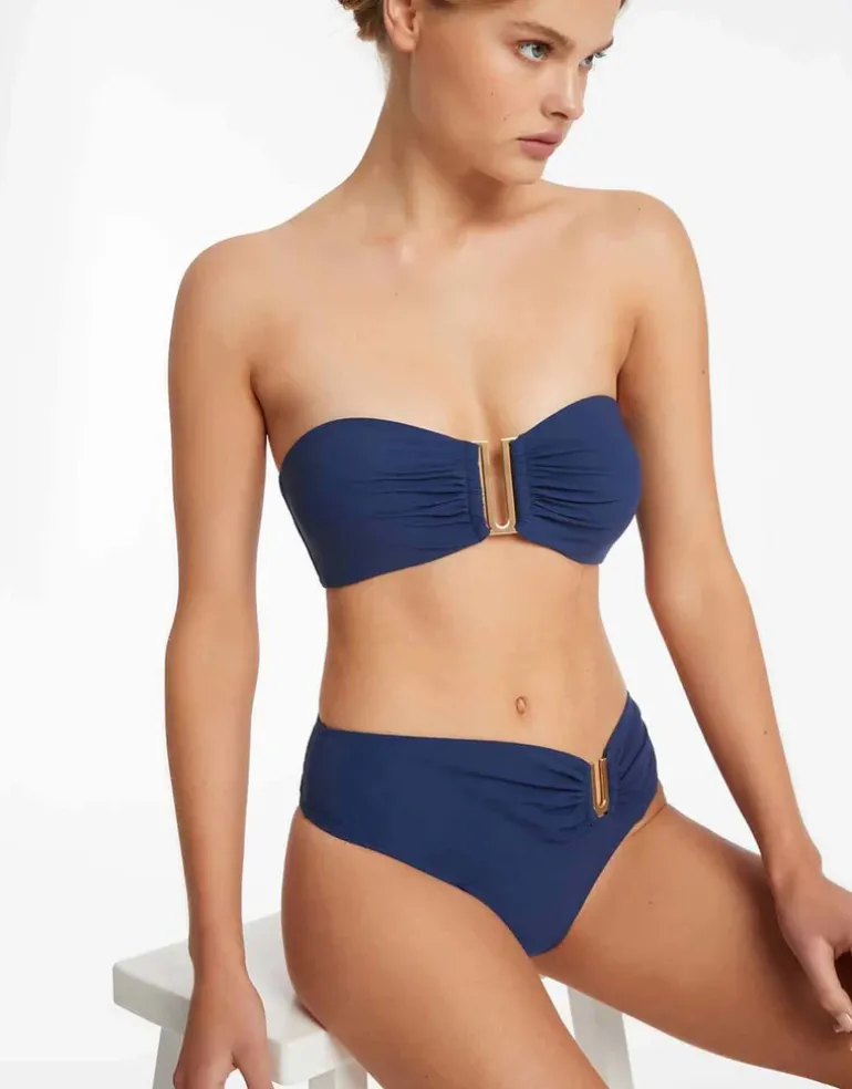 Jetset U Trim Bandeau Bikini Top - Pacific Blue